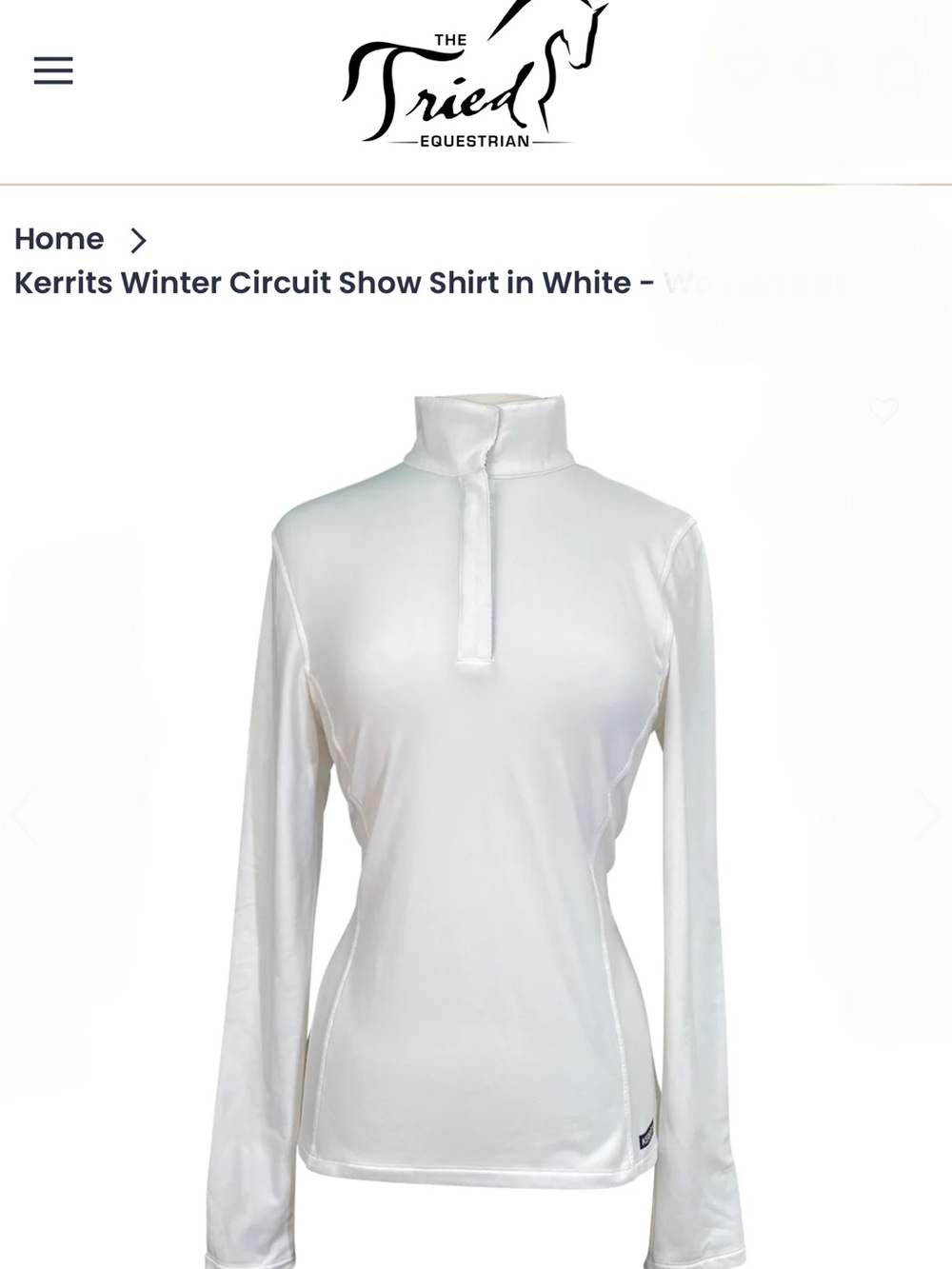 Kerrits Women's Winter Circuit Show Shirt - White